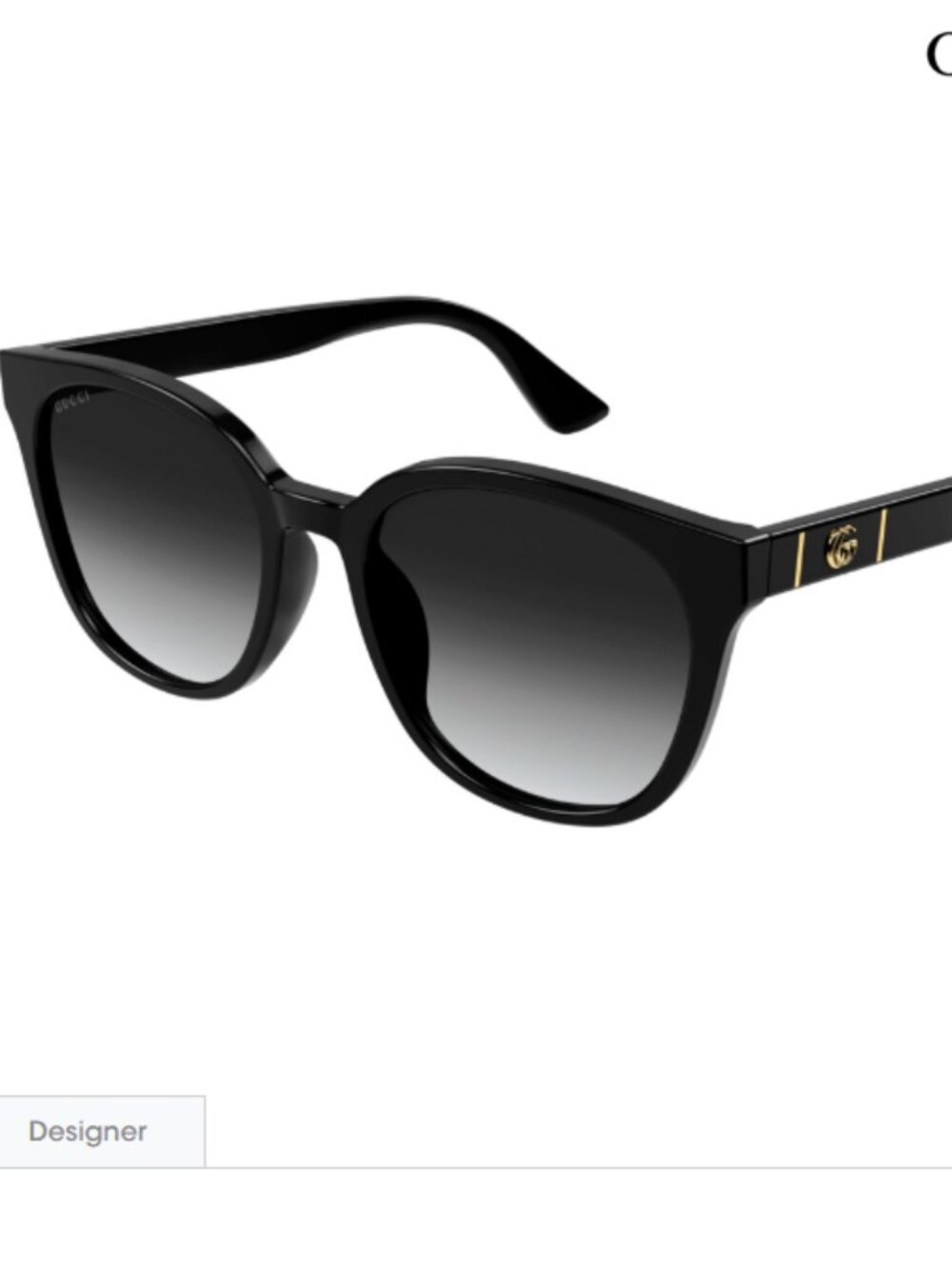 NIB Gucci Classic Black Sunglasses - Picture 4 of 11